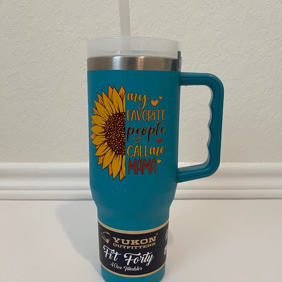 my FAVORITE people call me MAMA tumbler Yukon outfitters 40 oz Sunflower - Picture 1 of 7